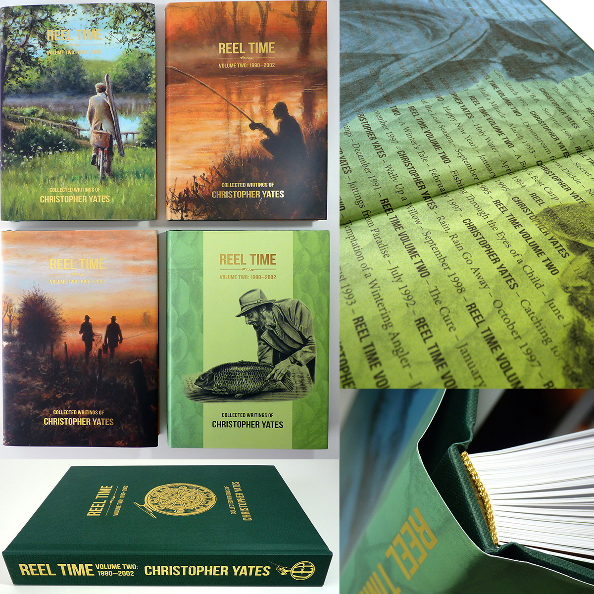 Pauline Castle's portfolio, a book design project, book is Reel Time Volume Two by Christopher Yates, the book's interior and exterior were designed for print production.